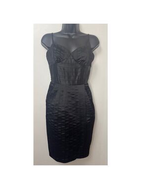 Betsey Johnson 100% Silk Black Dress Size 2